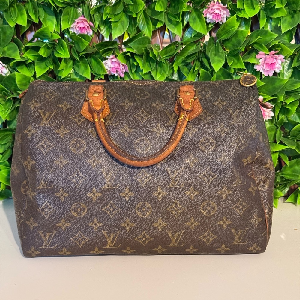 Louis Vuitton Monogram Speedy 30 Brown Canvas Bag